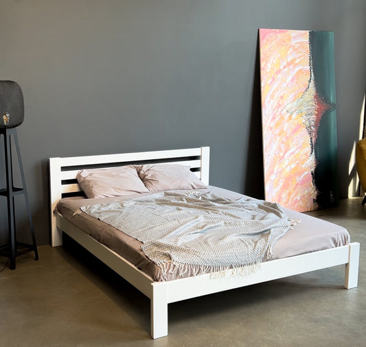 Двуспальная кровать Mebigrand Колумбия 160х200 см Белый (DMBG-2715)