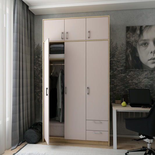 Шкаф для одежды Doros Ронди с антресолью Дуб Артизан/Кашемир 3ДСП 121х52х236 DRS-011667 (80737819)