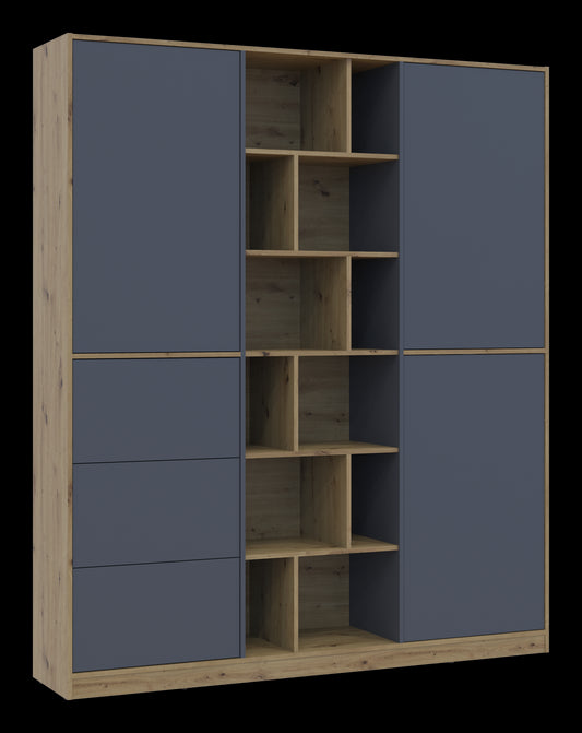 Шкаф для одежды Doros Морган Дуб Артизан/Графит ДСП/Ящики 180х38.5х210 DRS-011612 (42002256)