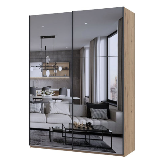 Шкаф купе Doros G-Caiser Дуб Эвок 2 Зеркала / 3 части 180х60х240 (DRS-011575)