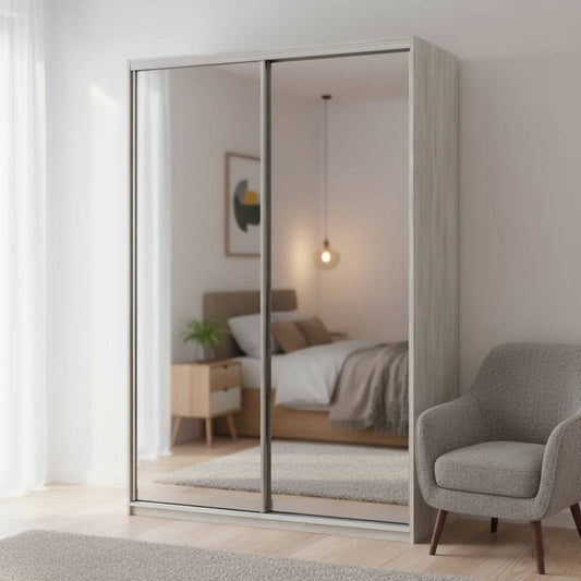 Шкаф купе Doros Сити Лайт Сосна Натти 2 Зеркала 150х45х225 (DRS-011963)