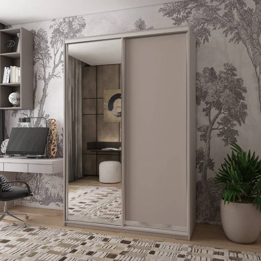 Шкаф-купе Doros Сити Лайт Кашемир 1 ДСП/1 зеркало 150х60х225 (80736353)