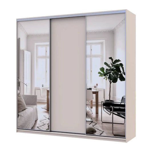 Шкаф-купе Doros Сити Лайт Кашемир 1 ДСП/2 зеркала 225х60х225 (80736380)