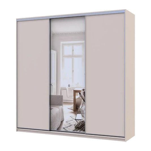 Шкаф-купе Doros Сити Лайт Кашемир 2 ДСП/1 зеркало 225х60х225 (80736383)