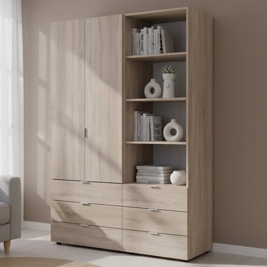 Шкаф для одежды Doros Гелар Дуб сонома 2ДСП с пеналом 137.5х49.5х203.4 (DRS-011913)