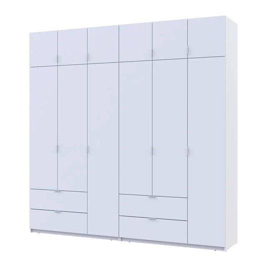 Шкаф для одежды Doros Лукас Белый 3+3 ДСП 240х50х240 DRS-011683 (42005106)