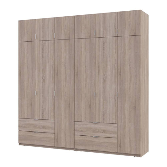Шкаф для одежды Doros Лукас Дуб сонома 3+3 ДСП 240х50х240 DRS-011703 (42005107)