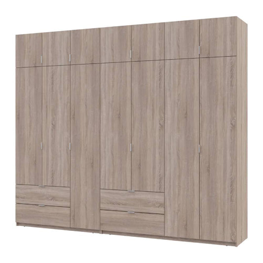 Шкаф для одежды Doros Лукас Дуб сонома 3+4 ДСП 280х50х240 DRS-011706 (42005119)