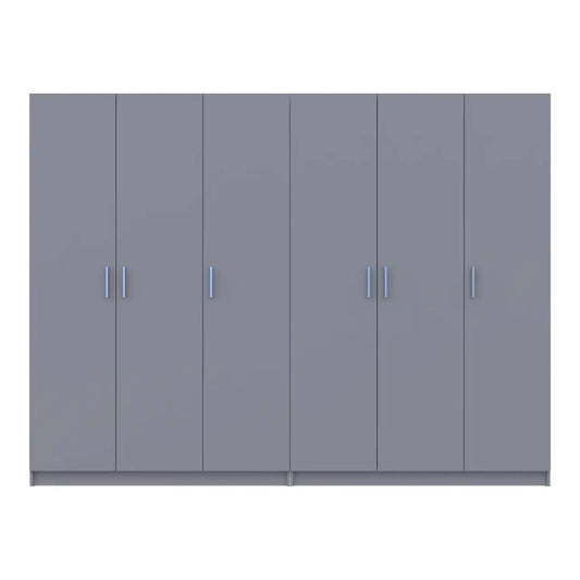 Шкаф для одежды Doros Промо Серый 3+3 ДСП 270х48х204 DRS-011629 (80737768)