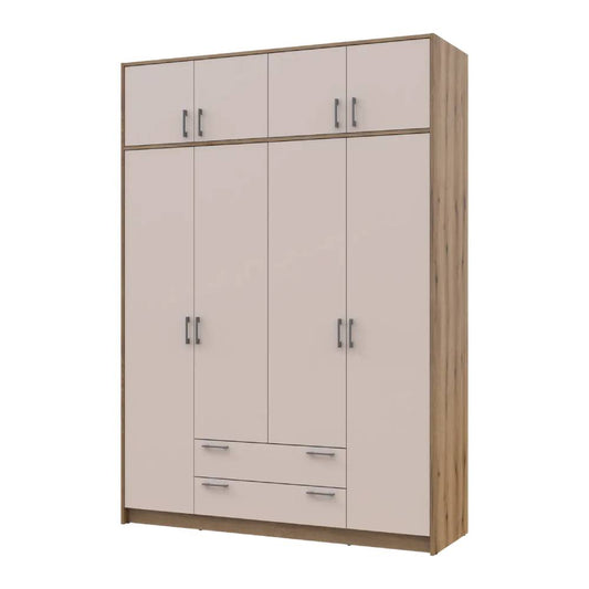 Шкаф для одежды Doros Ронди с антресолью Дуб Артизан/Кашемир 4ДСП 160х52х236 DRS-011668 (80737829)