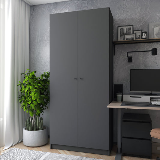 Шкаф распашной для одежды Doros Промо 90х48х204 см Графит (DRS-011199)