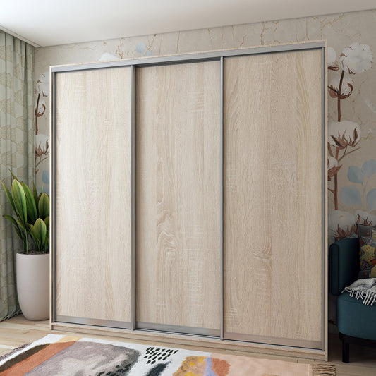 Шкаф-купе трехдверный Doros Сити Лайт 225х60х225 см Дуб сонома (DRS-011099)