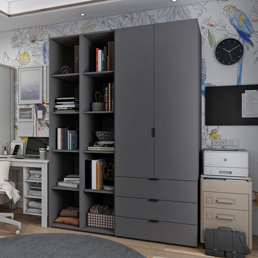 Комплект шкафов для одежды Doros Гелар (3 шт.) 153,9х49,5х203,4 см Графит (DRS-011143)