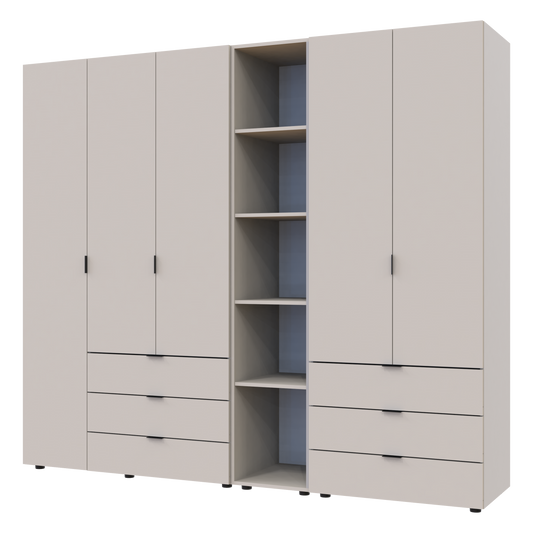 Комплект шкафов для одежды Doros Гелар (3 шт.) 231,9х49,5х203,4 см Кашемир (DRS-011250)