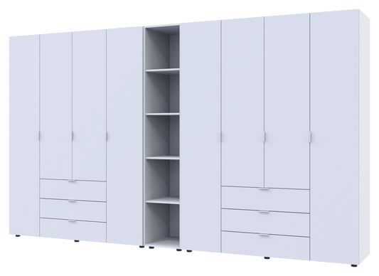 Комплект шкафов для одежды Doros Гелар (3 шт.) 348,2х49,5х203,4 см Белый (DRS-011184)
