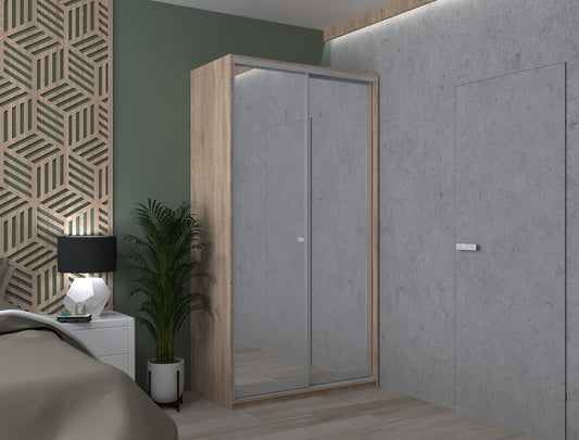 Шкаф-купе двухдверный Doros Сити Лайт 120х45х225 см Дуб сонома/2 Зеркала (DRS-011085)