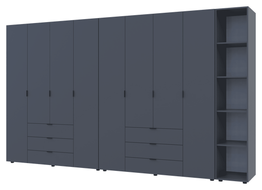 Комплект шкафов для одежды Doros Гелар (3 шт.) 348,2х49,5х203,4 см Графит (DRS-011165)