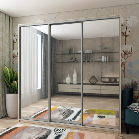 Шкаф-купе трехдверный Doros Сити Лайт 225х60х225 см Дуб сонома/3 Зеркала (DRS-011096)