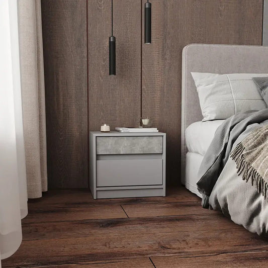 Тумба прикроватная Эверест Стайл-500 50,2х39х44,2 см Кашемир/Бетон (DTM-071155)