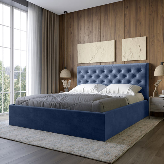 Двуспальная кровать с мягким изголовьем LION Аврора Лили 88 140х200 см (LION-041680)