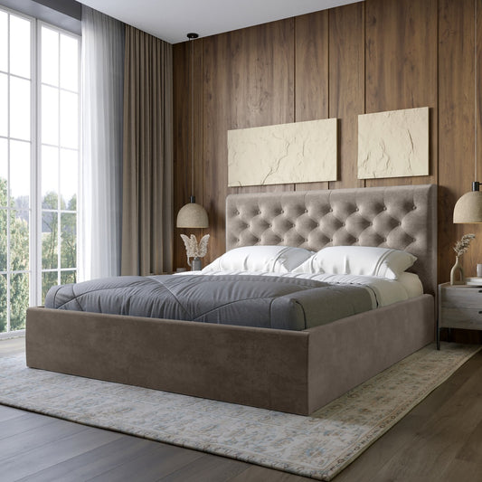 Двуспальная кровать с мягким изголовьем LION Аврора Лили 94 180х200 см (LION-041694)