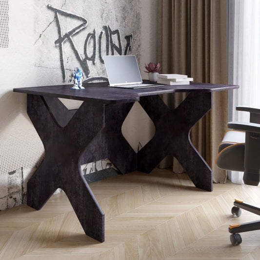 Компьютерный стол LION Донат 120х90х74,5 см Бетон темный (LION-041701)