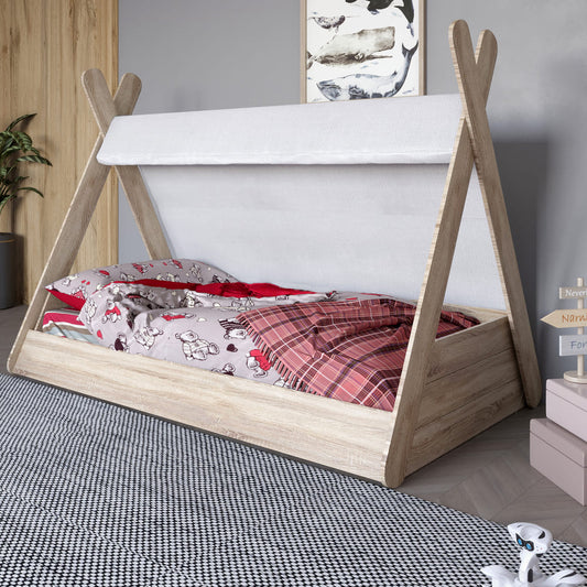 Детская кроватка с балдахином LION Инди Дуб Сонома (LION-041434)