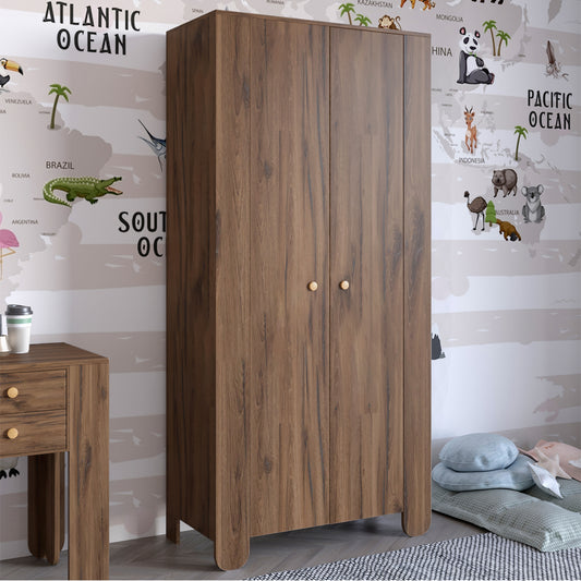 Шкаф распашной двухдверный в детскую комнату 900х450х1900 LION Инди Дуб Ливорно (LION-041580)