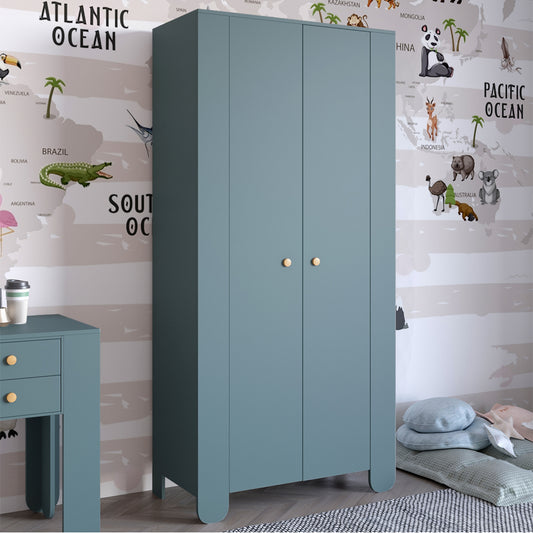 Шкаф распашной двухдверный в детскую комнату 900х450х1900 LION Инди Гранит серый (LION-041577)