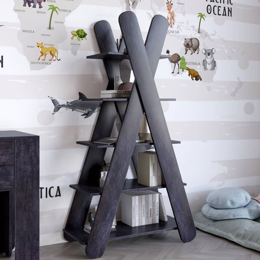 Стеллаж открытый с 5 полками LION Инди Бетон темный (LION-041604)