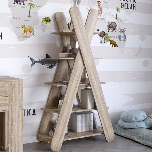 Стеллаж открытый с 5 полками LION Инди Дуб сонома трюфель (LION-041608)