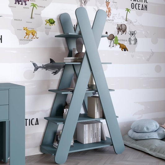 Стеллаж открытый с 5 полками LION Инди Графит серый (LION-041610)