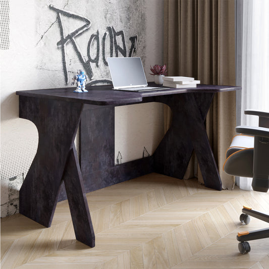 Стол геймерский LION Крид для компьютера и ноутбука 130х80х74,5 Бетон темный (LION-041717)