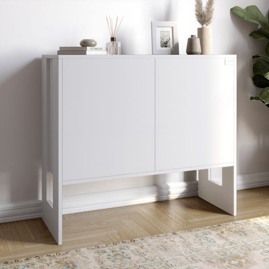 Комод-1 2-х дверный LION Нобу 90х34х80 см Нимфея Альба (LION-042268)