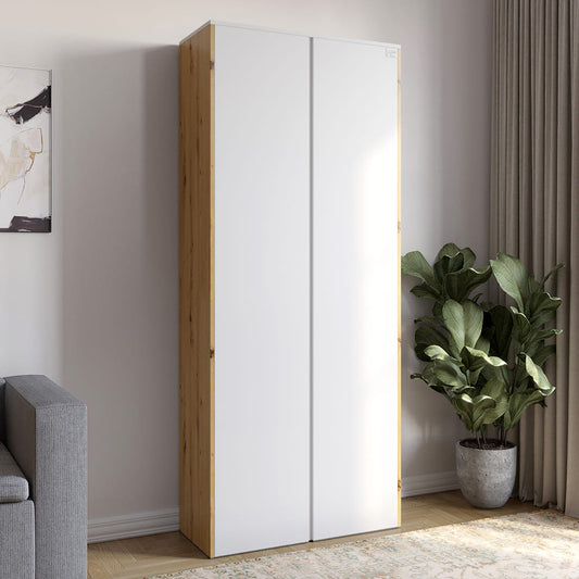 Модуль-3 шкаф распашной двухдверный LION Нобу Нимфея Альба/Дуб Артизан (LION-042408)