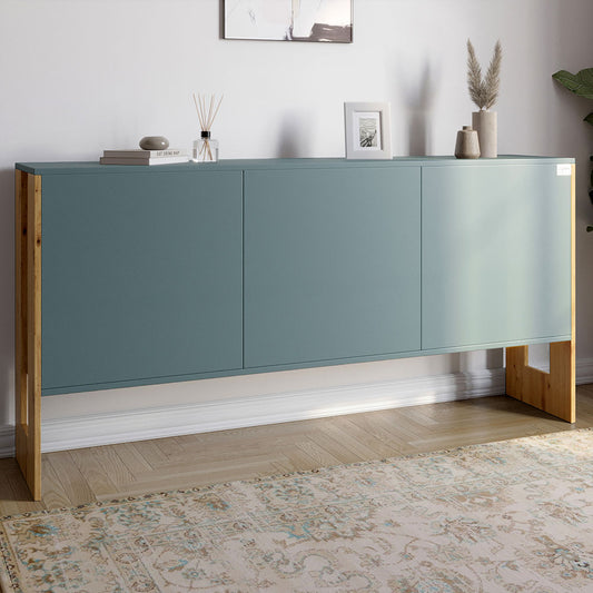 Комод-2 3-дверный LION Нобу 160х34х80 см Гранит серый/Дуб Артизан (LION-042381)