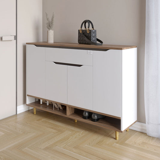 Тумба для обуви в прихожуюLION Салливан Тумба-2 Нимфея Альба (белый)/Дуб Ливорно (LION-041133)