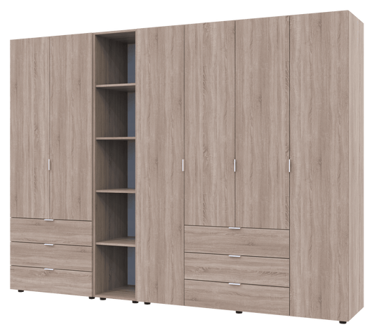Комплект шкафов для одежды Doros Гелар (3 шт.) 270,7х49,5х203,4 см Дуб сонома (DRS-011158)