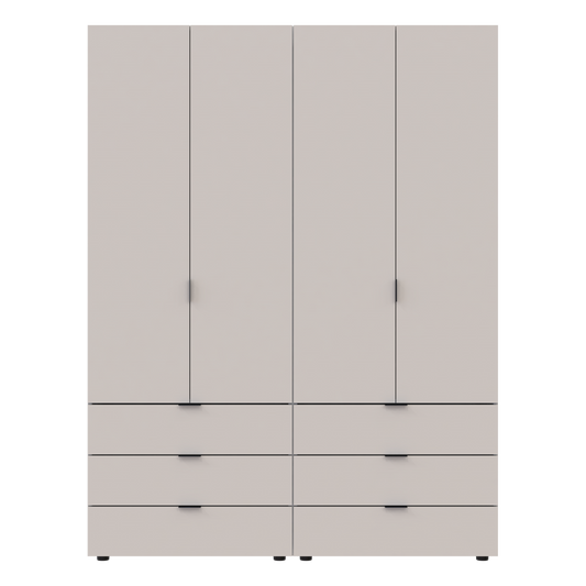 Комплект шкафов для одежды Doros Гелар (2 шт.) 155х49,5х203,4 см Кашемир (DRS-011238)