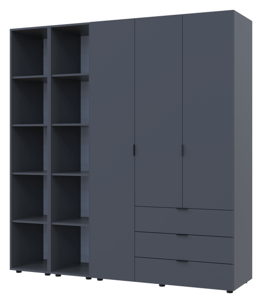 Комплект шкафов для одежды Doros Гелар (3 шт.) 192,6х49,5х203,4 см Графит (DRS-011149)