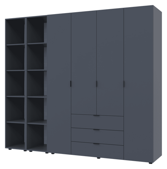 Комплект шкафов для одежды Doros Гелар (3 шт.) 231,4х49,5х203,4 см Графит (DRS-011155)