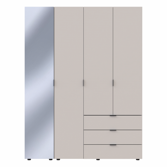 Комплект шкафов для одежды Doros Гелар (2 шт.) 155х49,5х203,4 см Зеркало/Кашемир (DRS-011259)