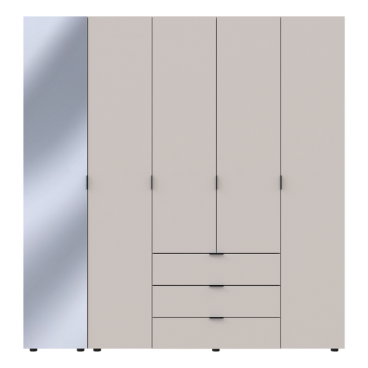 Комплект шкафов для одежды Doros Гелар (2 шт.) 194х49,5х203,4 см Зеркало/Кашемир (DRS-011260)