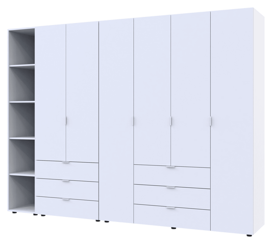 Комплект шкафов для одежды Doros Гелар (3 шт.) 270,7х49,5х203,4 см Белый (DRS-011178)