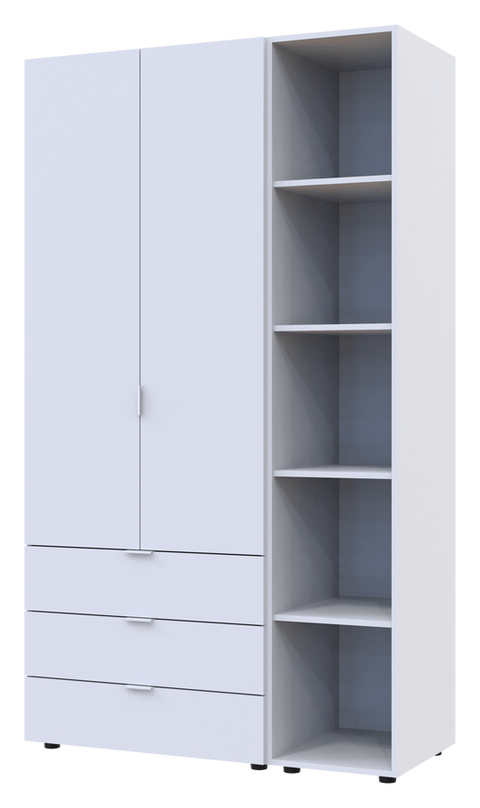 Комплект шкафов для одежды Doros Гелар (2 шт.) 115,7х49,5х203,4 см Белый (DRS-011176)