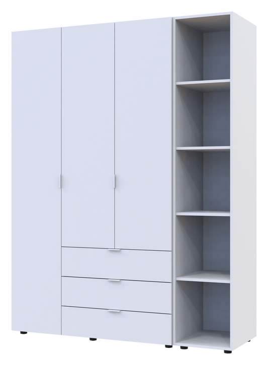 Комплект шкафов для одежды Doros Гелар (2 шт.) 154,4х49,5х203,4 см Белый (DRS-011182)