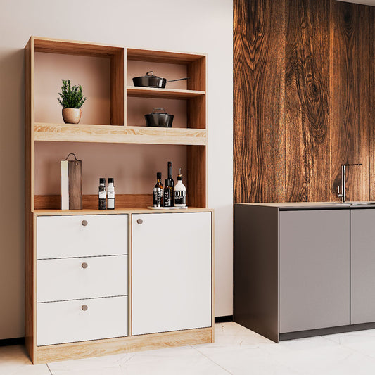 Мини-кухня Doros Лея ДСП 100х43х171 см Графит/Дуб евок (DRS-011435)