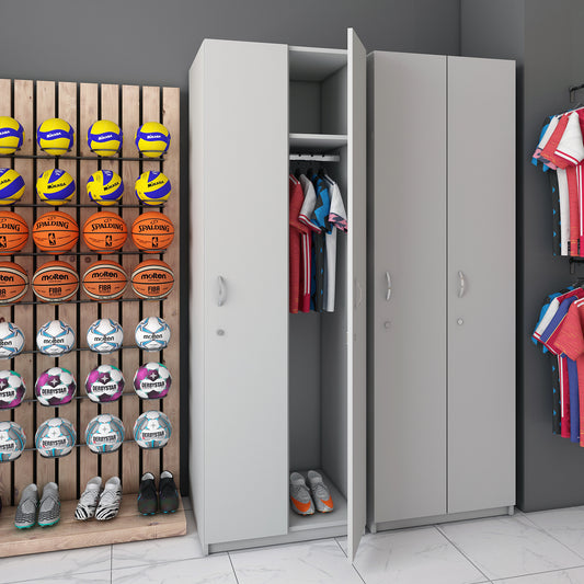 Шкафчик в раздевалку на 2-и секции Doros 60х52х180 Серый (DRS-011221)