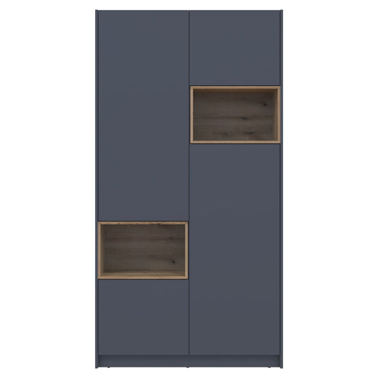 Шкаф для одежды с нишей Doros Дэйл 115,2х52х220 см Графит/Дуб евок (DRS-011281)
