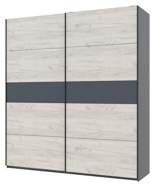 Шкаф-купе двухдверный Doros G-Caiser 220х60х240 см Графит/Белый/Бетон (DRS-011002)